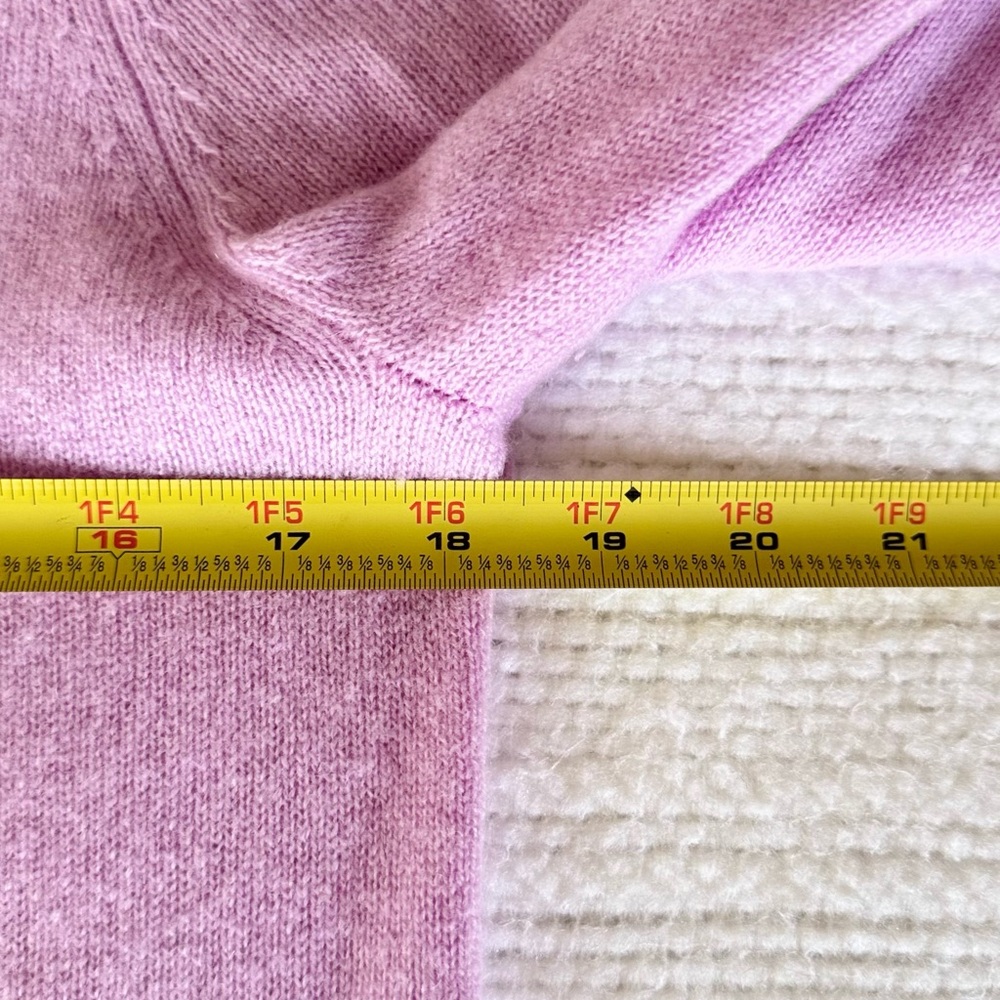 NORDSTROM 100% Cashmere Soft Lavender Purple Pink Crew Neck Sweater - Picture 14 of 14